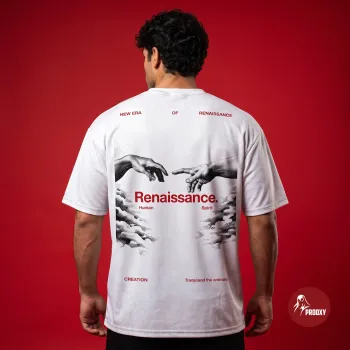 Prooxy "Renaissance. Creation" Commemorative Oversized Mesh Tee - White