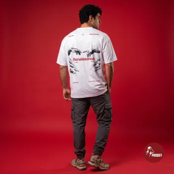 Prooxy "Renaissance. Creation" Commemorative Oversized Mesh Tee - White