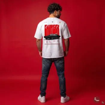 Dodge Charger 1970 RT Graphic Print Oversized White T-Shirt