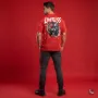 Limitless Tiger Red Graphic Printed Men's T-Shirt Red