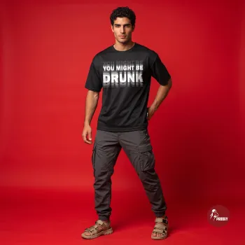 PROOXY "Might Be Drunk" T-Shirt - Black Performance Mesh