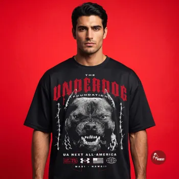 The Underdog Foundation Black Graphic Printed Men's T-Shirt
