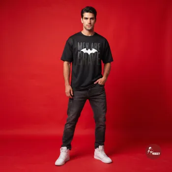 Men Are Brave Bat Logo Black Graphic Printed Men's T-Shirt