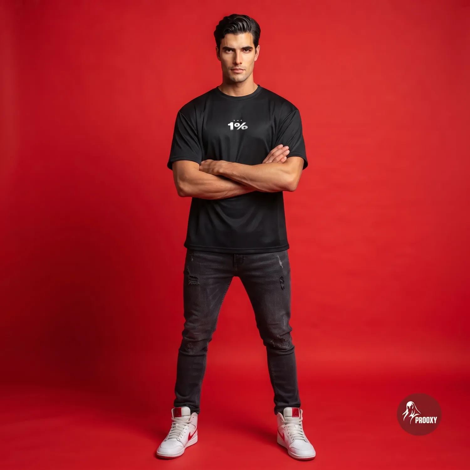 The 1percent Elite Black Athletic Performance T-Shirt