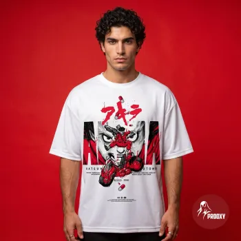 Neo-Tokyo Cyberpunk Anime Graphic White Athletic T-Shirt