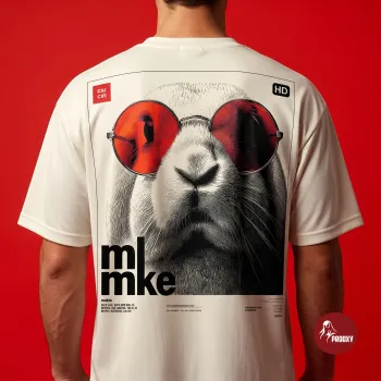 MIKE "Cool Bunny" Oversized Japanese Tech T-Shirt