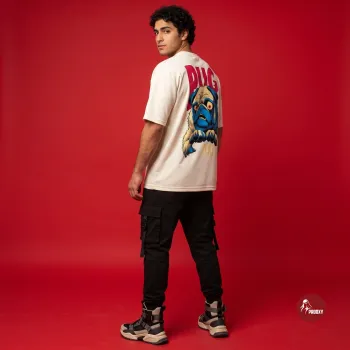 The PUG YOU Oversized Beige Graphic Tee