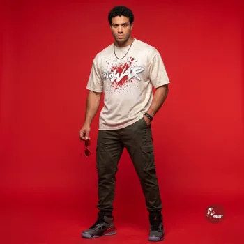 Zindagi War Acid-Wash Oversized Graphic T-Shirt