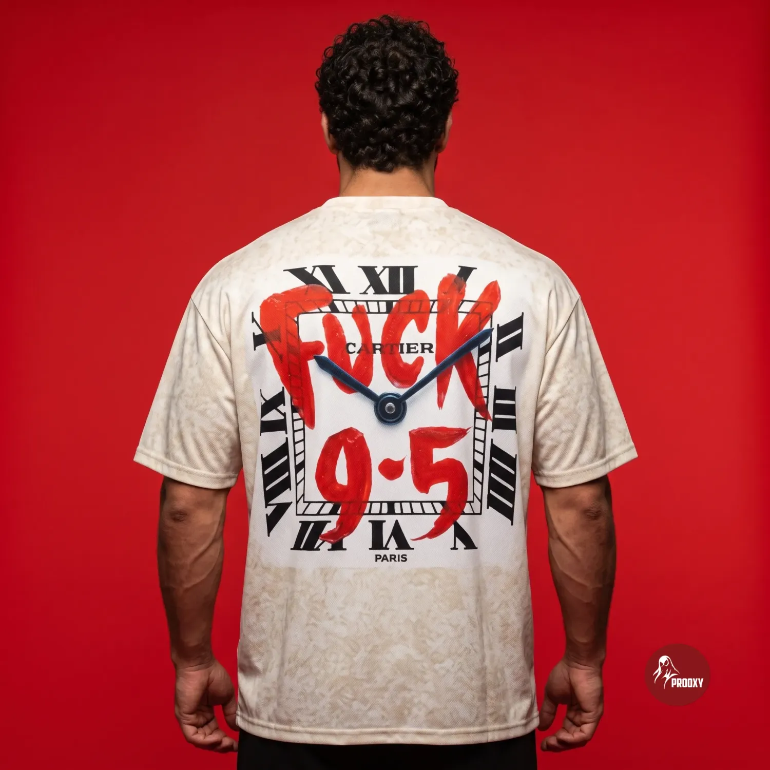 Zindagi War Acid-Wash Oversized Graphic T-Shirt