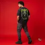 Hellhound Acid-Wash Oversized Heavy Metal Graphic T-Shirt