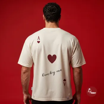 Lucky Me "Ace of Hearts" Oversized Tech Mesh T-Shirt
