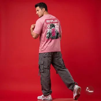 Chase Gains Never Stop Greek God Aesthetic Oversized Pink Mesh Gym T-Shirt