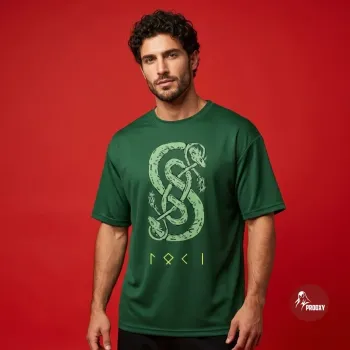 The Serpent Rune Mythic Ouroboros Oversized Tech-Mesh T-Shirt