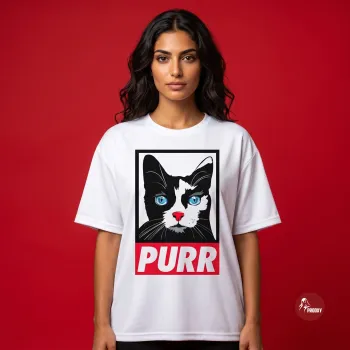 Prooxy PURR Box Logo Graphic Oversized White T-Shirt