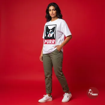 Prooxy PURR Box Logo Graphic Oversized White T-Shirt