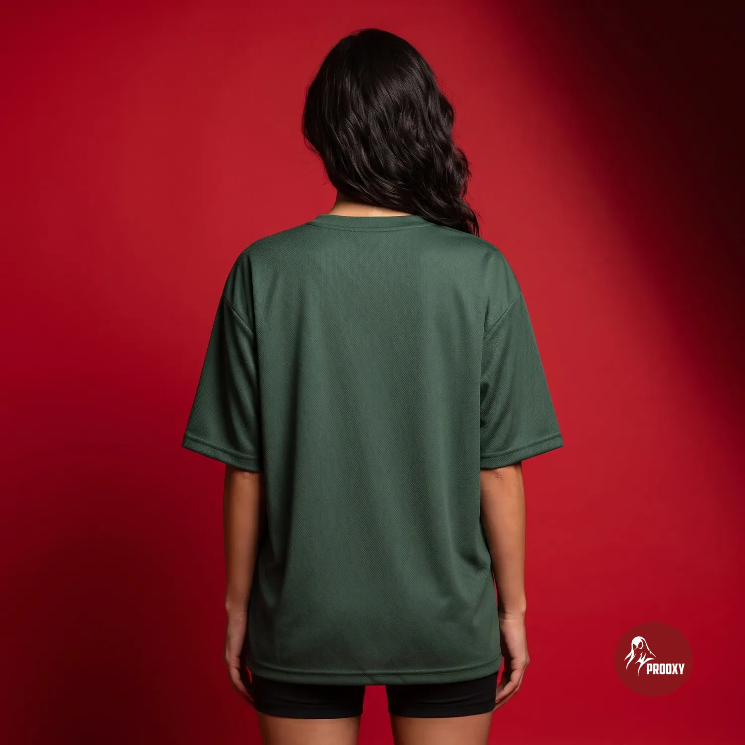 Prooxy Who Cares Daffy Duck Oversized Graphic T-Shirt - Forest Green