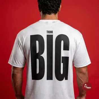THINK BIG Oversized Graphic T-Shirt – Smoke Marble Streetwear