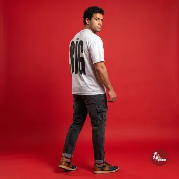 THINK BIG Oversized Graphic T-Shirt – Smoke Marble Streetwear