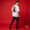 UNTAMED Raging Lion Oversized Graphic T-Shirt – Crisp White Streetwear Drop