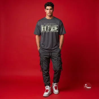 All We Need is Love Dollar Graphic Performance T-Shirt – Slate Grey