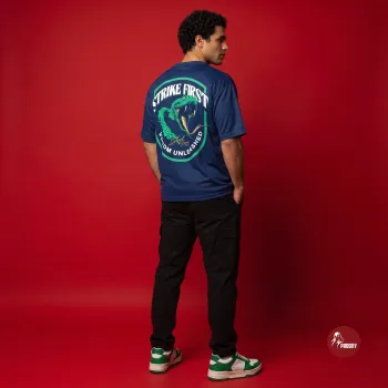 Strike First Silent Fury Python Performance Mesh Tee – Navy Blue
