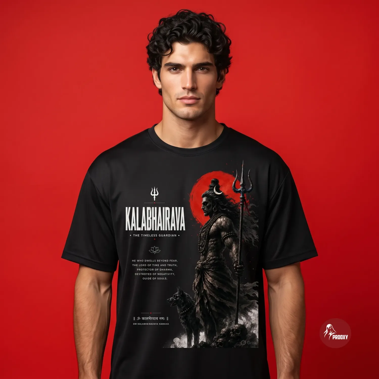 Kalabhairava Guardian of Time performance graphic t-shirt