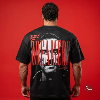 PROOXY NSL They Call Us Dreamers Oversized Heavyweight Graphic Tee – Pitch Black