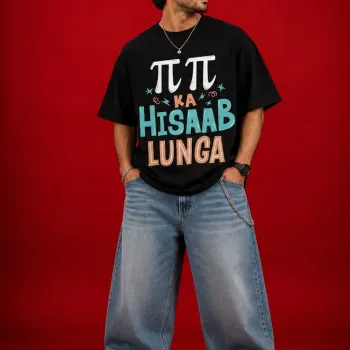 Pi Ka Hisaab Lunga Oversized T-Shirt