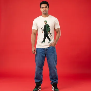 Green Swordsman Graphic T-Shirt