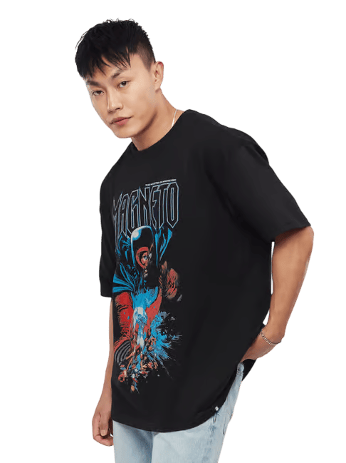 Men Streetwear Oversized Tee Model